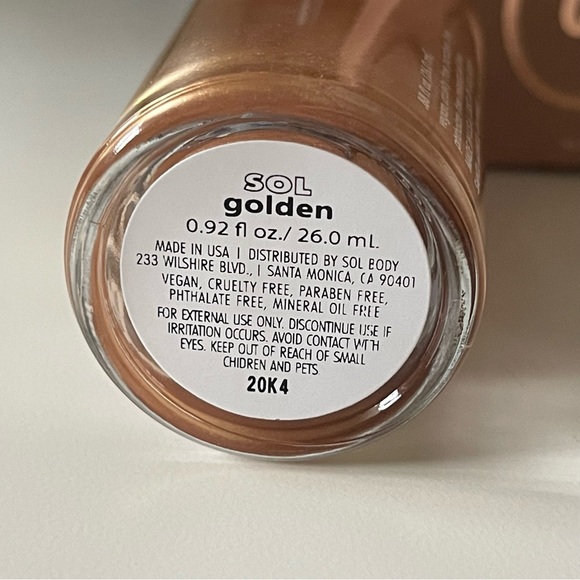 Colourpop Makeup Sol Body Glow Oil Mini Golden Glow Oil Mini Vegan